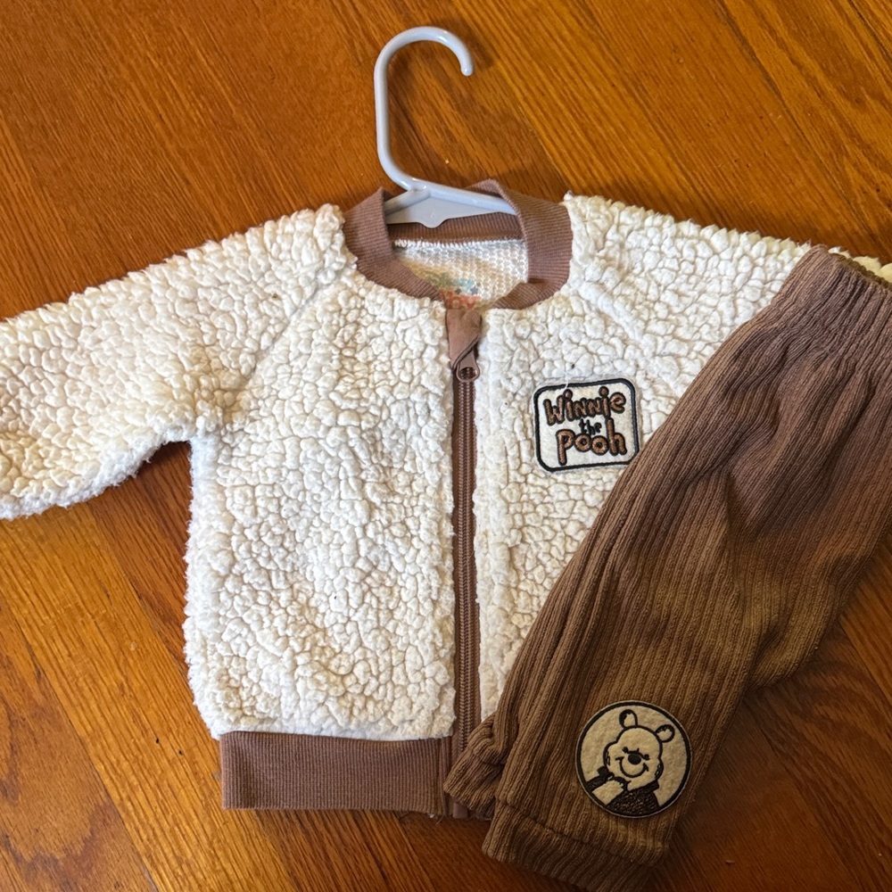 Disney Baby Cozy Outfit with Brown Accents